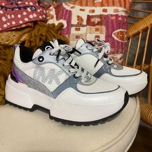 Michael Kohrs sneakers white purple silver